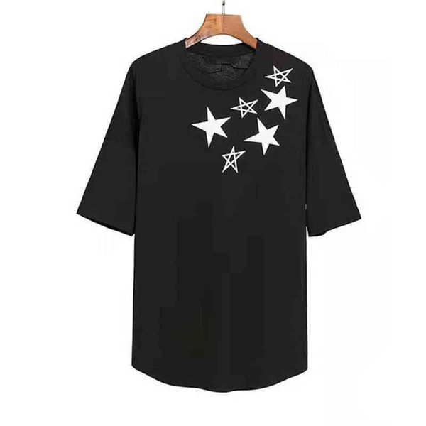 

high street fashion brand palms men's t shirt 22ss summer pa angel women's letter pentagram print tshirts designer tees round neck, White;black