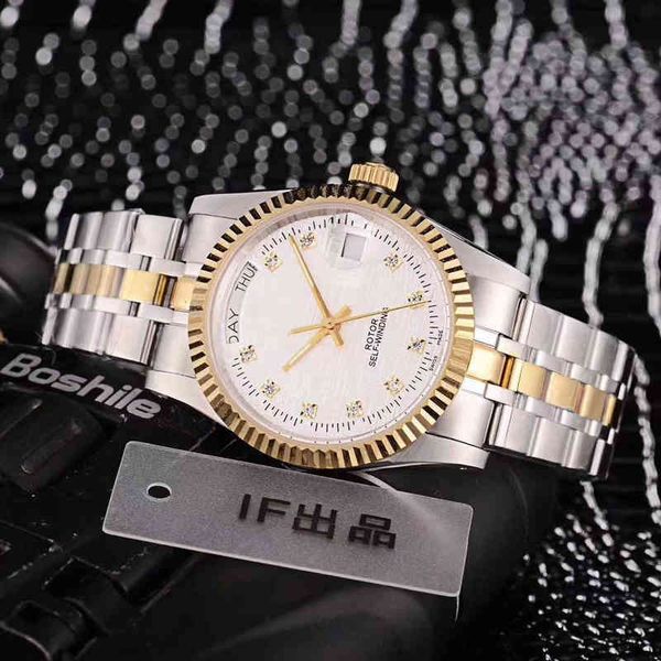 

montecarlo designer trend watch men's leisure steel belt mechanical didi watch, Slivery;golden