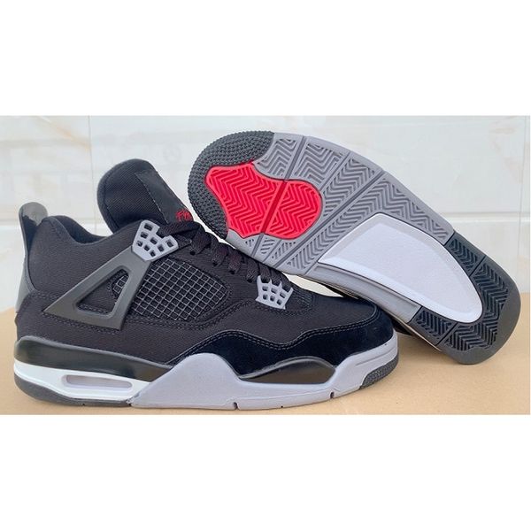 

jumpman 4 bred canvas basketball shoes men woemn sneakers suk 308497089