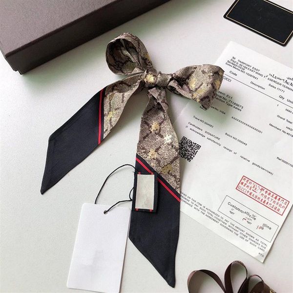 

beautiful silk handbag bag scarf headbands new women letter small bee silk scraves grade silk bag scarf hair bands 8x120cm247f, Blue;gray