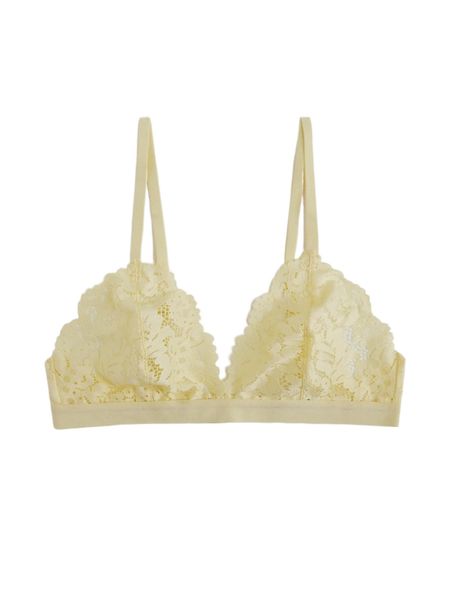 

luvlette floral lace triangle bralette 58eh#, Black;red