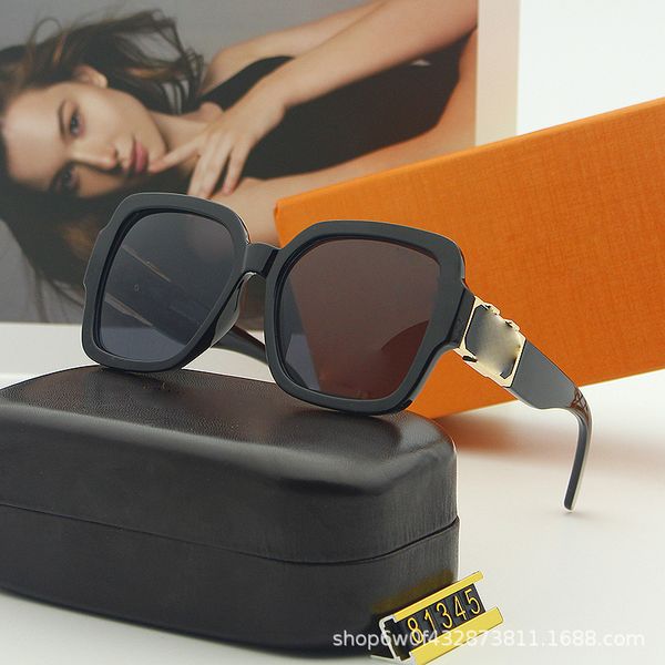 Novos óculos de sol europeus e americanos Retro Big Box Letter de personalidade Ins moda Glasses Ladies Sunglasses Fashion Wholesale