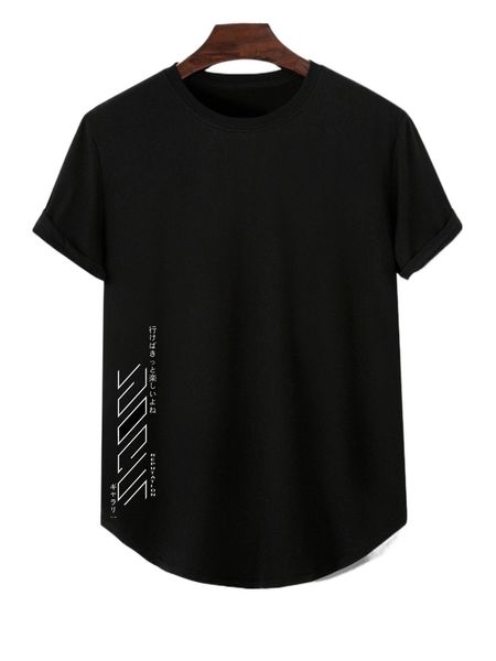 

men japanese letter graphic tee e95u#, White;black