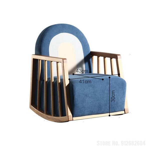 Mobília de acampamento nórdico pequeno apartamento quarto de sofá infantil assento de madeira maciça cadeira de balanço cadeira casa varanda sala de estar bebê sofáspo