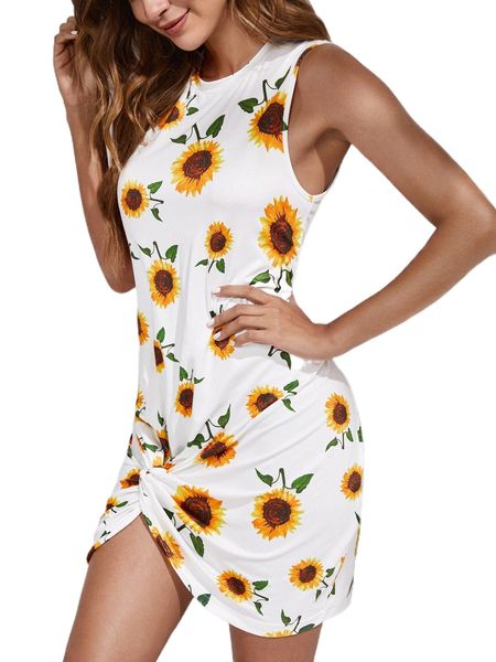 

f.loral print t.wist front d.ress b219#, Black;gray