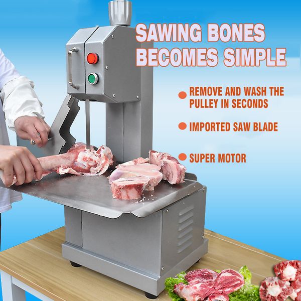 Máquina de serra de corte automático comercial/cortador de carne congelado/cortador de carnes Slicer para ossos Costelas de carne congelada peixe