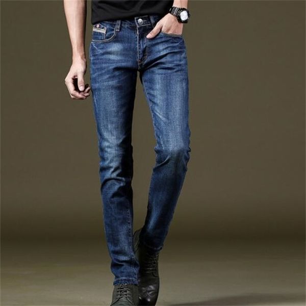 Chegada homens de boa qualidade estique jeans em s longa comprimento lj200903