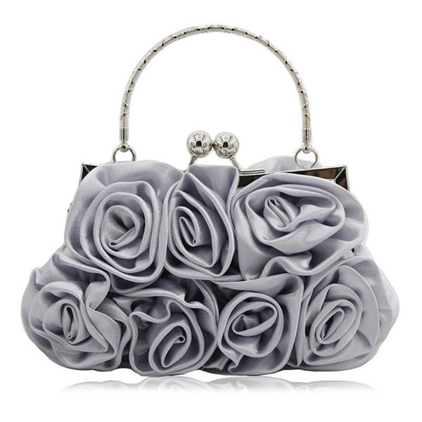 

evening bags women's flower wedding sweety clutches handle rose party
