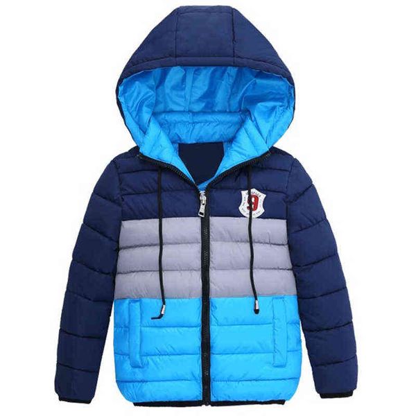 

winter boys jackets kids zipper jackets boys thick hooded winter jacket children winter coat kids clothes 4 6 8 year j220718, Blue;gray