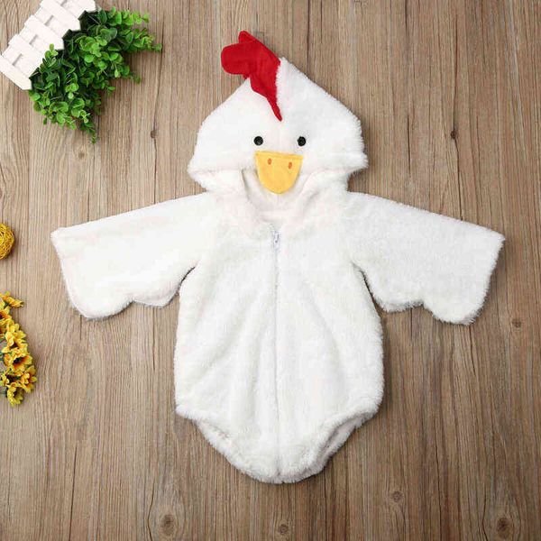 

new fashion winter warm cute kids baby girl boy fuzzy chick romper jumpsuit outfits halloween cosplay costume 0-24months g220521, Blue