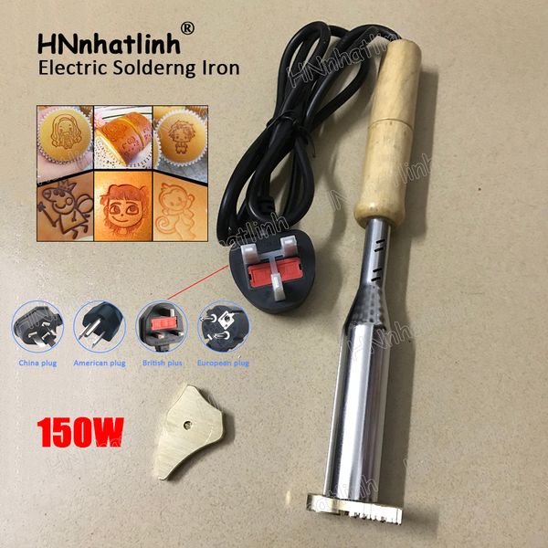 150w/300w Marke Maschine Lebensmittelverarbeitung Ausrüstung Elektrische Eisen Kuchen Branding Bambus Leder Stempel Kupfer Form Holz Brennen logo Eisen Messing Stempel