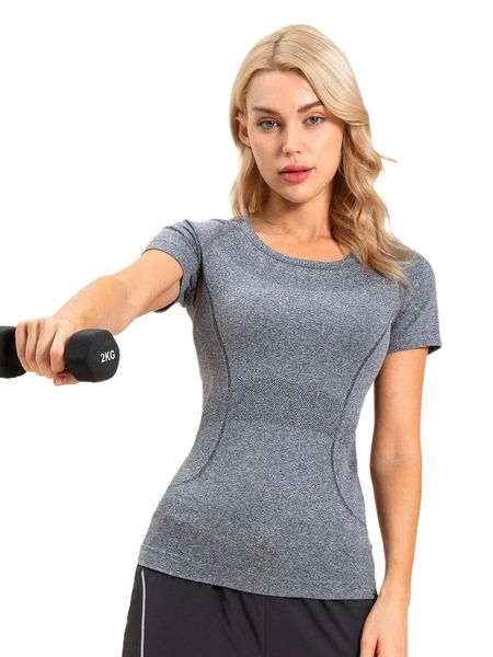 

seamless raglan sleeve sports tee w4ue#, Gray