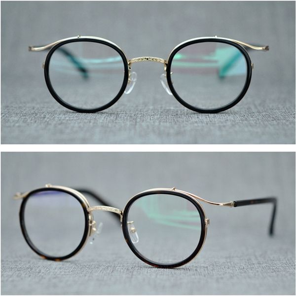 

70% factory outlet sales vintage round metal optical eyeglass, White;black