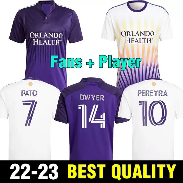 

mls fans player 2022 2023 orlando soccer jerseys home city nani pato dwyer akindele mueller 22 23 ruan kljestan johnson football shirt, Black;yellow