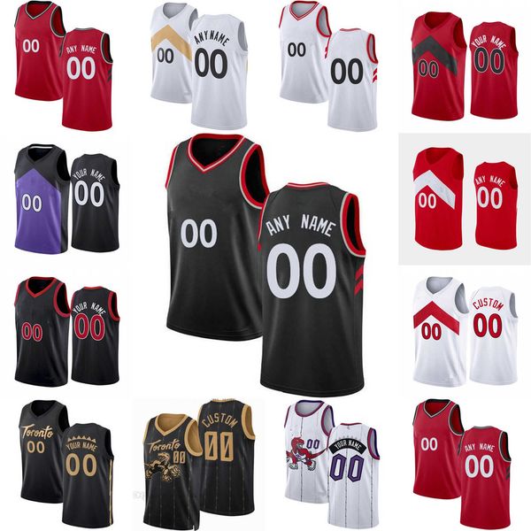 

75th basketball jerseys custom mens youth toronto''raptors''23 fred vanvleet 4 scottie barnes 33 gary trent jr. pascal 4, Black;red