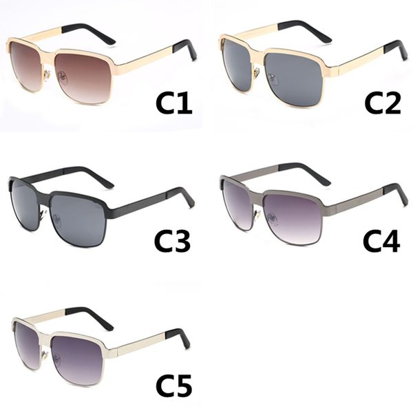 

fashion large frame metal sunglasses luxury men's and women's driver driving sun glasses high quality, White;black