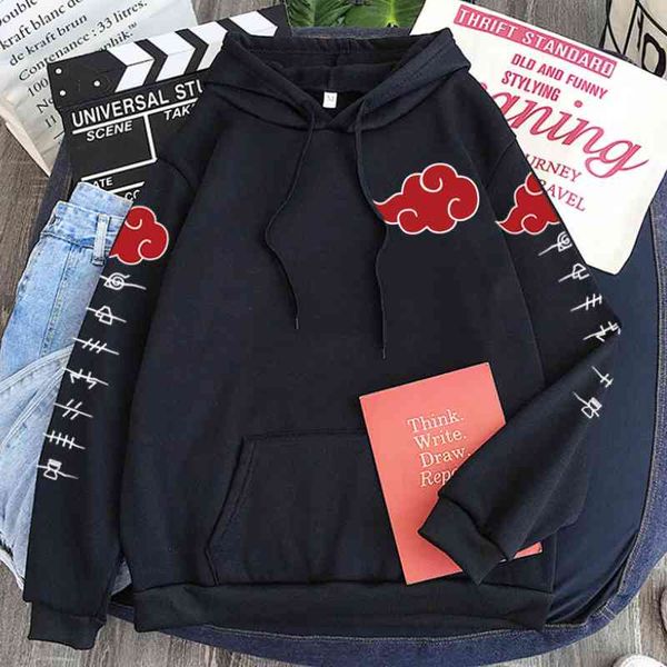 

2021 new hoodies winter women thick fleece long sleeve sweatshirt hip hop pocket cosply clothes, Black