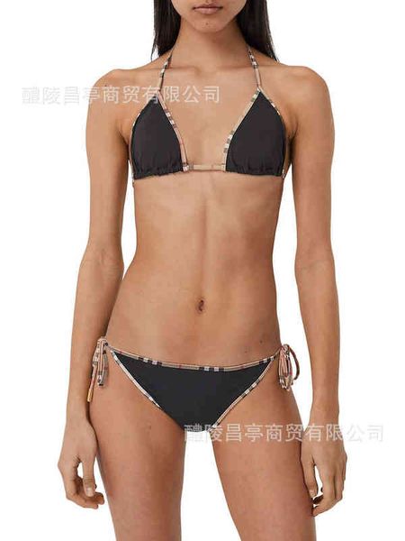

beach bu09 black and white bikini split, White;black