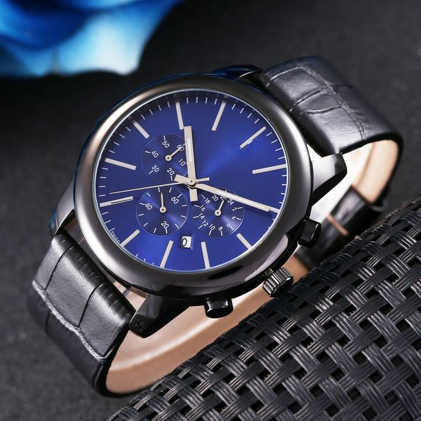 

c belt men's quartz function watch christmas gift, Slivery;brown