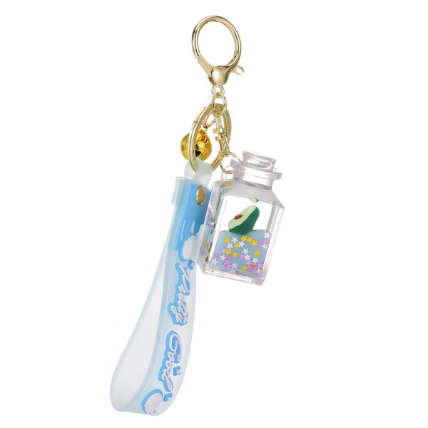 Creative fofo fofa de fruta líquida -chave Tecla anel FOB Summer Oil Oil Series Keychain Saco Pingente Gift