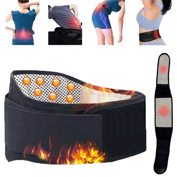 

tourmaline waist brace support belt band self heating lower back supports magnetic therapy lumbar waist bandage back waist belt 220726