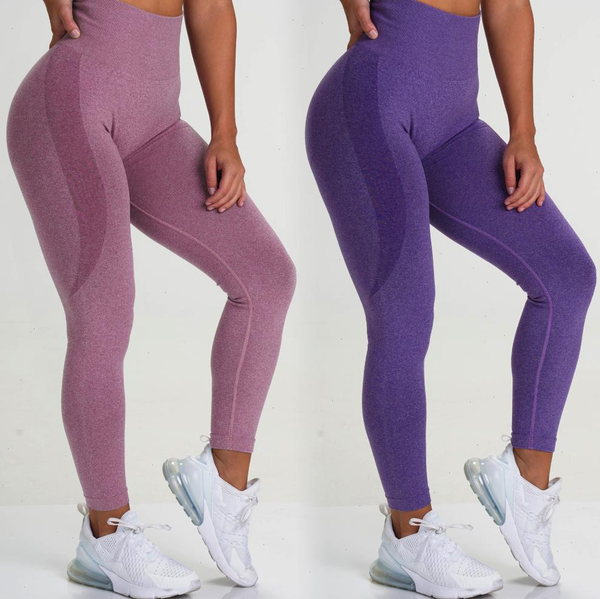 

tights women yoga sport legging waist scrunch butt seamless leggings, Black
