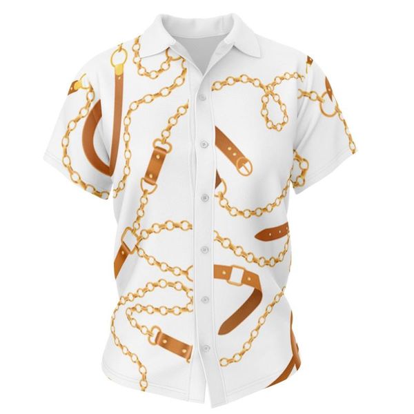 

men's casual shirts baroque hawaiian men's shirt 3d stripe print for men short sleeve tee clothing oversized male simple camisamen, White;black