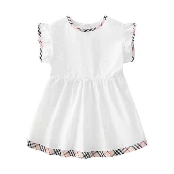 

Summer 2022 Girls Dresses Kids Short Sleeve Dress Children Clothing Baby Girl Dresses 2 3 4 5 6 Year, Black white