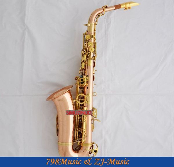 

rose brass alto sax saxophone abalone keys with case matal mouthpiece