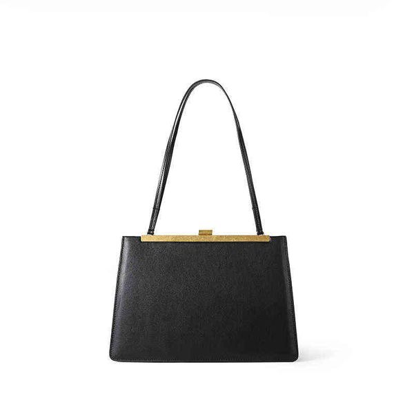 Minör klip çantası y tasarımcısı son derece basit stil toka kadınlar deri çanta, konşimento omuz çantası 220617