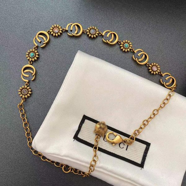 

pendant necklaces 18k gold plated brass copper designer necklaces choker chain g-letter pendants fashion womens necklace wedding jewelry acc, Silver