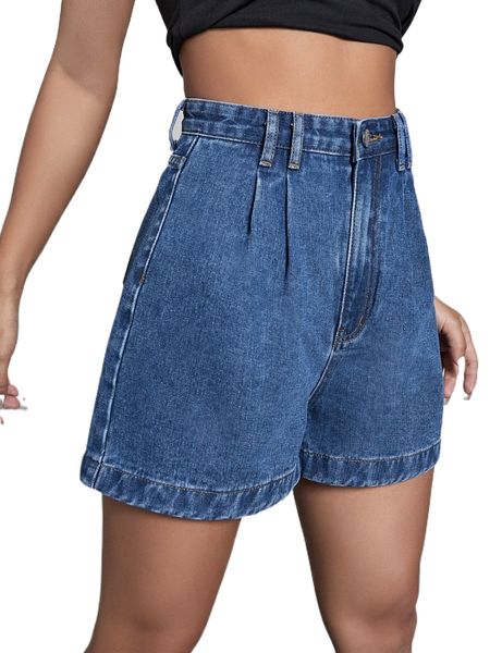 

high waisted denim wide leg shorts s4ds#, White;black