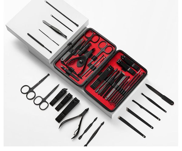 Strumenti per unghie 23 pezzi Set di forbici professionali per taglierina per unghie Set di strumenti per clipper per manicure portatile con gancio per aquila in acciaio inossidabile Migliore qualità