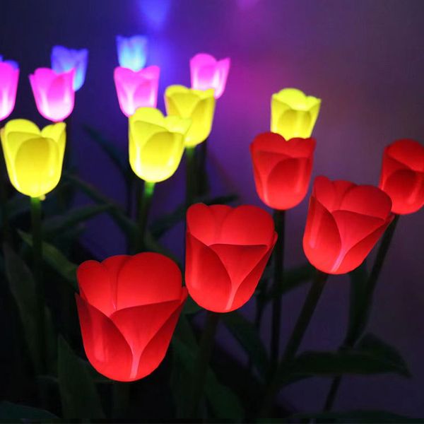 LED Tulip Ploe Лампа Открытый Водонепроницаемый Фонарь Парк Площадь Освещение Проект Декоративный Газон Лампы
