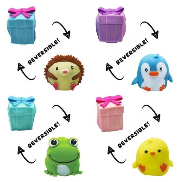 

new fidget toys flip gift box cute pet pinch animal silicone toy expression emotional silicone decompression to kid toy 2022 fo18