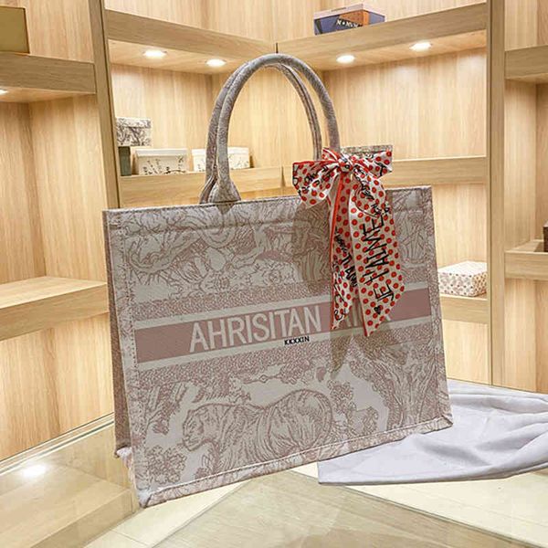 

large capacity bag female portable vegetable 2021 new canvas popular atmosphere tot