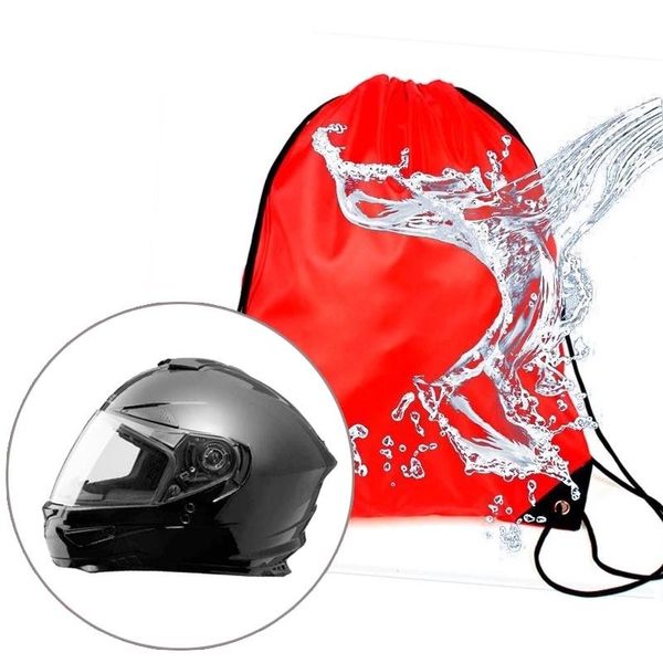 Caschi da moto Borsa per casco Zaino antipioggia Tasca per scooter Ciclomotore Bicicletta Borsa con coperchio a metà pieno Proteggi moto