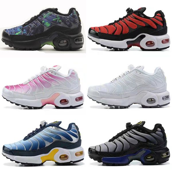 

kids plus tn children parent child running shoes for baby boy girl sneakers white outdoor trainer shoe size 26-35, Black