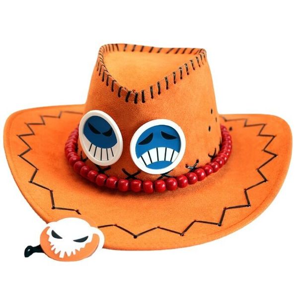 

anime one piece fire fist ace eva cowboy hat fashion cosplay hat, Blue;gray