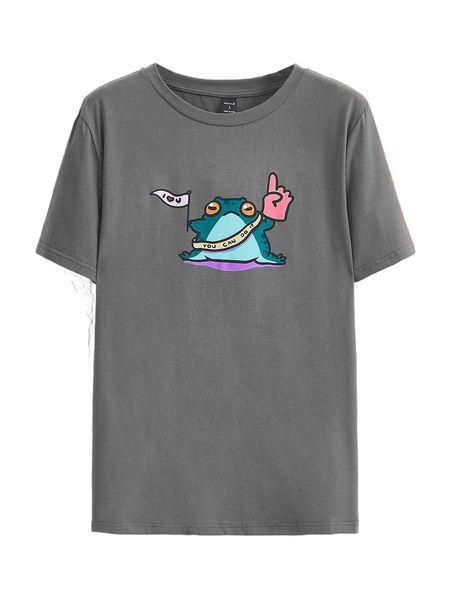 

x amphibious cartoon graphic tee u7oi#, White