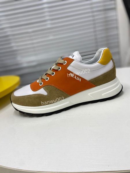 

2022 latest boots designer sneakers suede casual shoes men knit calfskin shoe platform sneaker leather mesh trainers size38-44 hx210305, Black