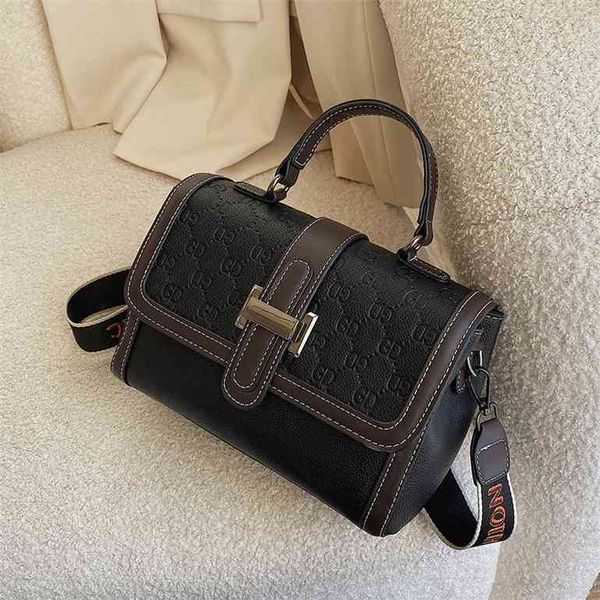 

2022 luxury bags small female style stone pattern messenger texture one handbag