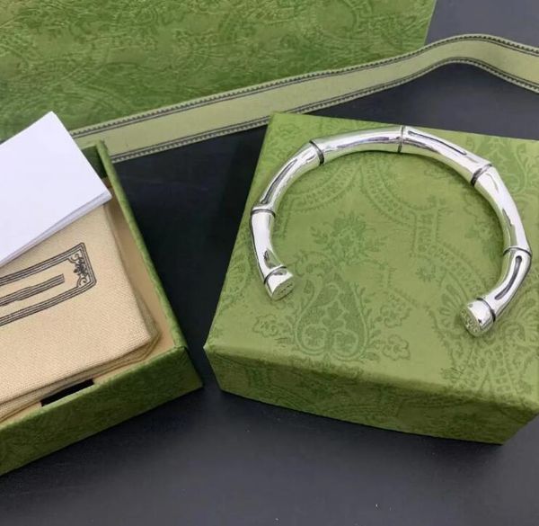 

letter g luxury jewelry chain pendants hipping bijoux designer original packagingcci classic bamboo opening solid bracelet fashion trend gif, Silver