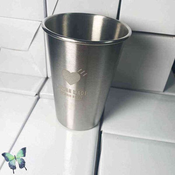 

2022 fashion t shirt human made stainless steel water cup t220804