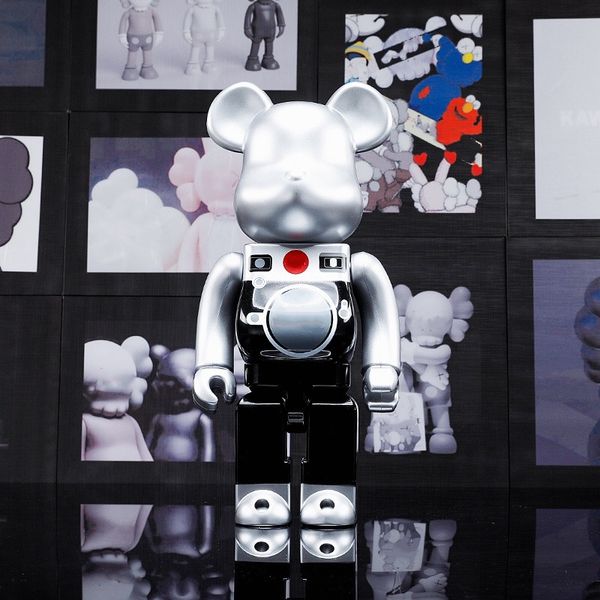 Blocos de construção de urso violento de urso Bearbrick Urso de filmes de madeira Marinha costura de madeira de madeira colorida monocromática jóias de madeira 400% de moda 28 cm