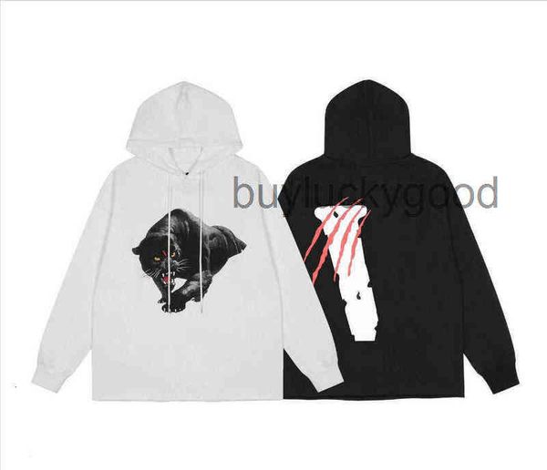 

fashion big v men's sweatshirts brands vlones hoodies women's streetwear pullover loose lovers clothing hoodie#s-xl eleeuzmb, Black
