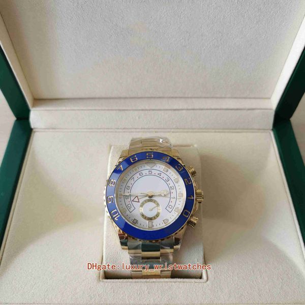 

perfect men watches 44mm 116681 116688 yellow gold chronograph working stainless ceramic bezel cal.4161 movement mechanical automatic watch, Slivery;brown