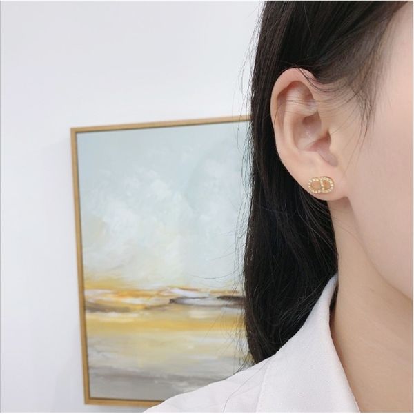 

full brilliant diamonds earrings 925 silver needle female jewelry jewel