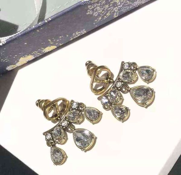 

horse eye rhinestone earrings 925 silver needle tassel accessories earrings exclusive design jewel, Golden