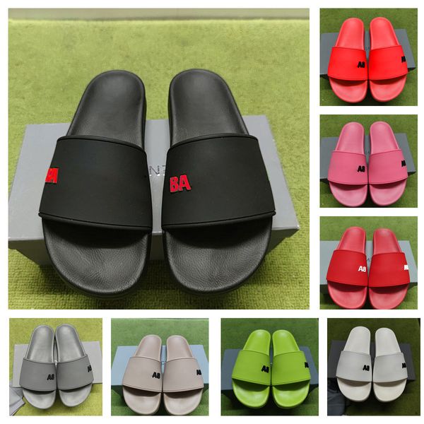 Männer Frauen Sommer Hausschuhe Klassische Designer Gummi Hausschuhe Weiche Badezimmer Sandalen Flache Weiße Mode Weibliche Strand Flip-Flops Größe 36-45